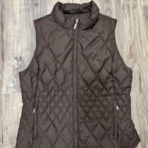Eddie Bauer Premium Goose Down Quilted Vest // Large
